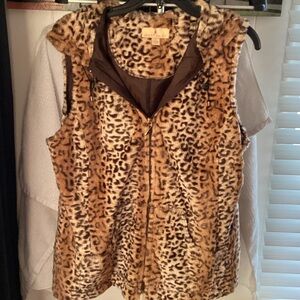 Sport Haley Brown Animal Leopard Print Vest